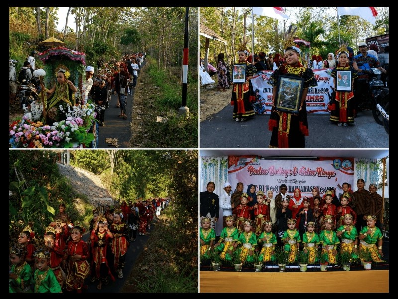 Semarak Pawai Budaya dan Gelar Karya SD Negeri 5 Kayumas dalam Rangka HUT RI ke-81 dan HARJAKASI ke-208 Tahun 2026